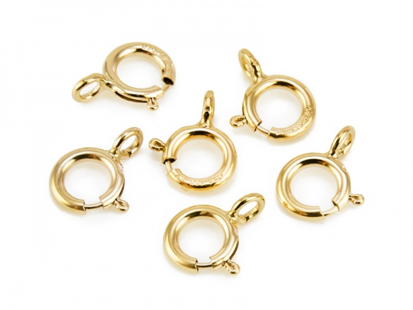 Gold Filled Spring Ring Clasp w/Open Ring 5mm