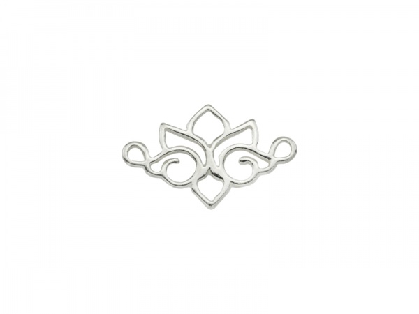 Sterling Silver Lotus Connector 14mm
