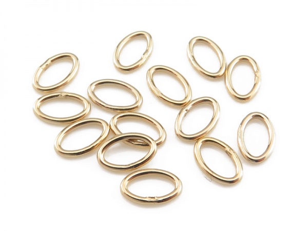 Gold Filled Oval Closed Jump Ring 5.5mm ~ 22ga ~ Pack of 10