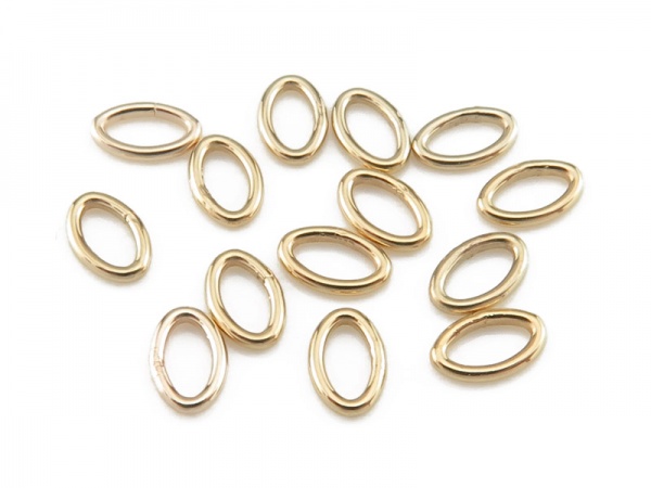 Gold Filled Oval Closed Jump Ring 4.5mm ~ 22ga ~ Pack of 10