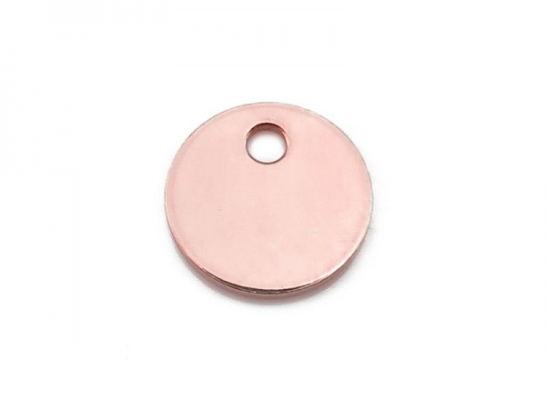Rose Gold Filled Round Tag 6mm