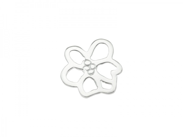 Sterling Silver Cherry Blossom Connector 9mm