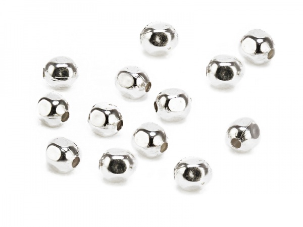Sterling Silver Square Bead (Rounded Corners) 3mm