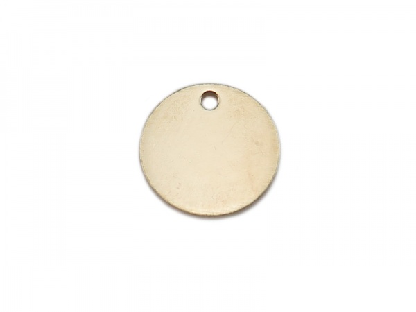 Gold Filled Round Tag 9mm ~ Optional Engraving