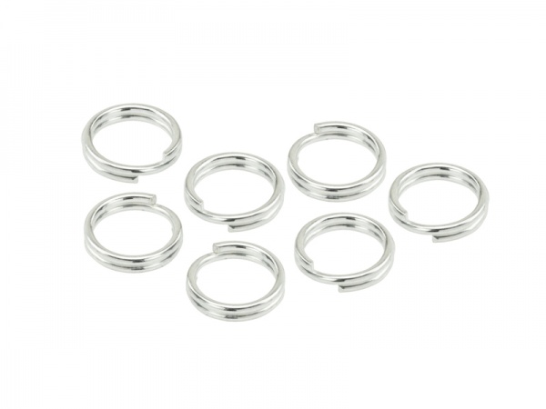 Sterling Silver Split Ring 6mm ~ Pack of 10