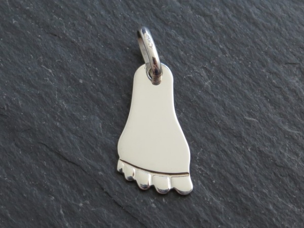 Sterling Silver Foot Pendant 21mm