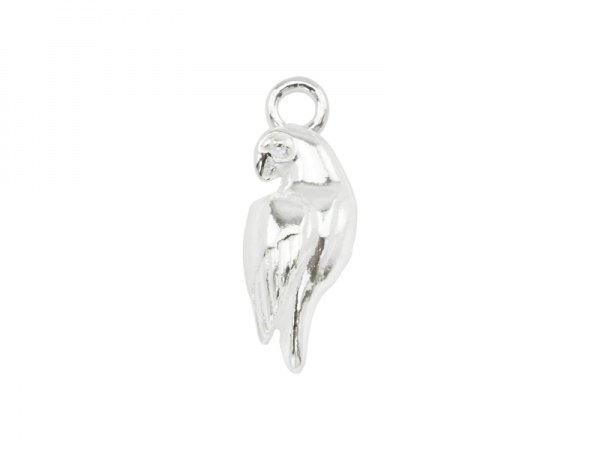 Sterling Silver Parrot Charm 15mm