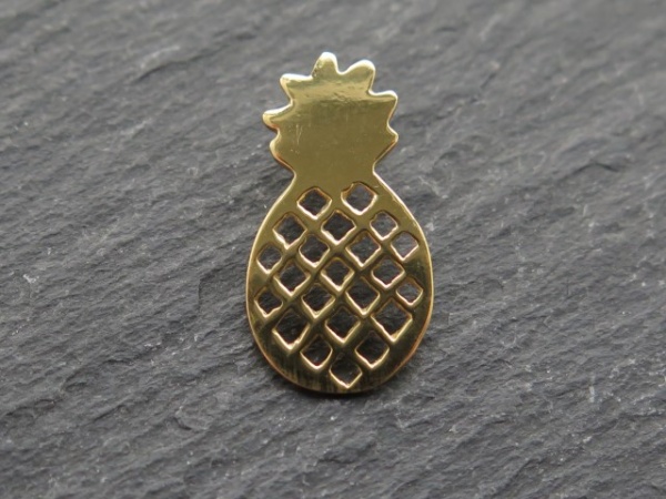 Gold Vermeil Pineapple Pendant 18mm