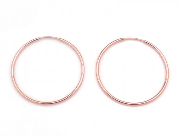 Rose Gold Filled Earring Hoop 30mm ~ PAIR