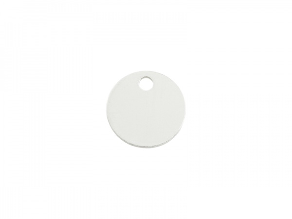 Sterling Silver Round Tag 7mm ~ Optional Engraving
