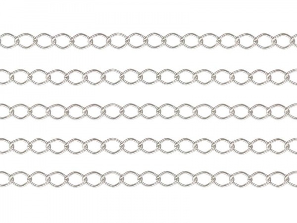 Sterling Silver Curb Chain 3mm x 2.25mm ~ by the Foot