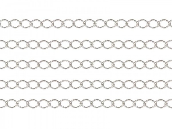 Sterling Silver Curb Chain 3 x 2.25mm ~ by the Foot