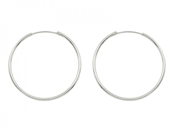 Sterling Silver Earring Hoop 30mm ~ PAIR