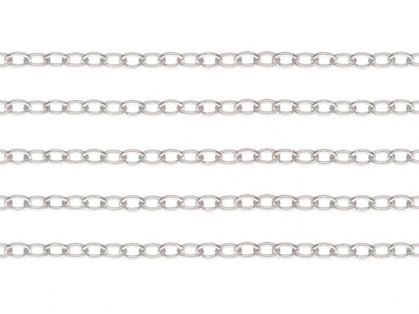 Sterling Silver Cable Chain 2 x 1.5mm ~ by the Foot