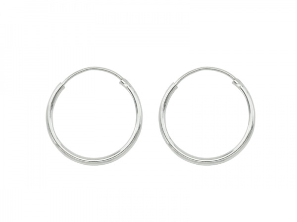 Sterling Silver Earring Hoop 16mm ~ PAIR