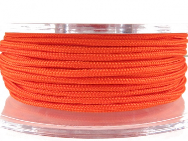 Griffin Braided Nylon Cord ~ 1.5mm ~ Orange ~ 10 metres