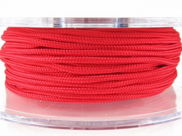 Griffin Braided Nylon Cord ~ 1.5mm ~ Red ~ 10 metres