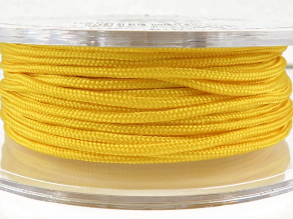Griffin Braided Nylon Cord ~ 1.5mm ~ Yellow ~ 10 metres