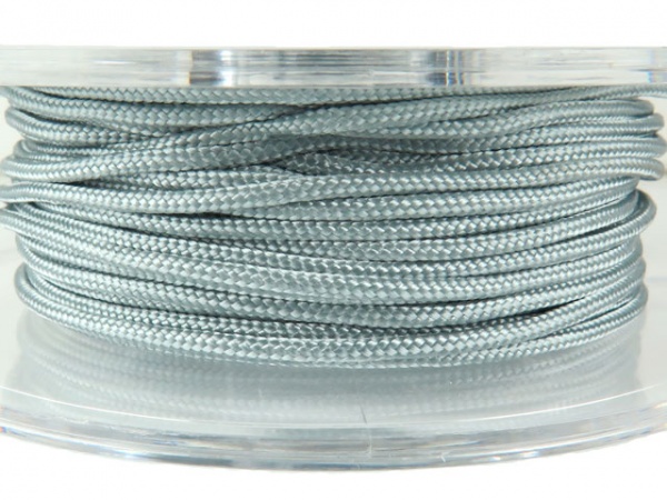 Griffin Braided Nylon Cord ~ 1.5mm ~ Light Grey ~ 10 metres