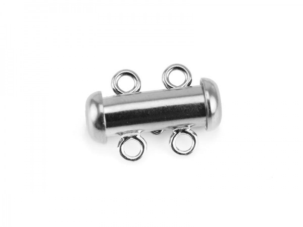 Sterling Silver Tube Clasp ~ 2 Row