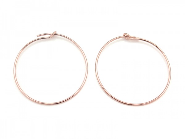 Rose Gold Filled Beading Hoop 25mm ~ PAIR