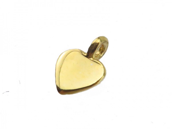 Gold Vermeil Heart Charm 6.5mm