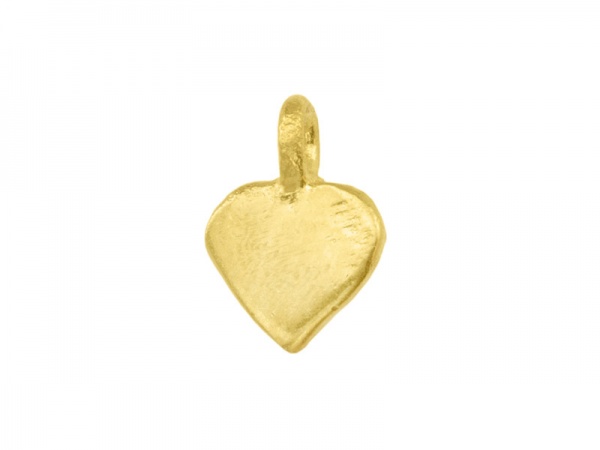 Gold Vermeil Heart Charm 6.5mm