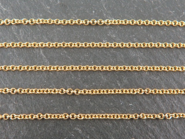 Gold Vermeil Belcher Chain 1.5mm ~ by the Foot