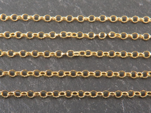 Gold Vermeil Belcher Chain 1.75mm ~ by the Foot