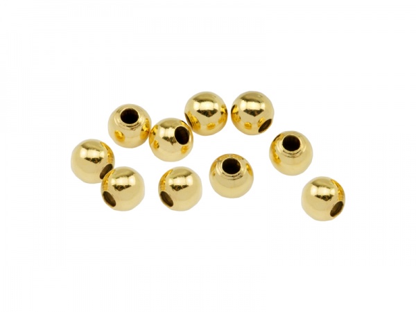 Gold Vermeil Round Bead 3mm ~ Pack of 10