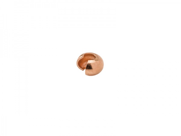 Rose Gold Plated Vermeil Silver Crimp Cover 3mm