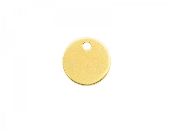 Gold Vermeil Round Tag 6.5mm