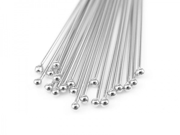 Sterling Silver Ball Head Pin ~ 22 gauge ~ 1.5'' ~ Pack of 10