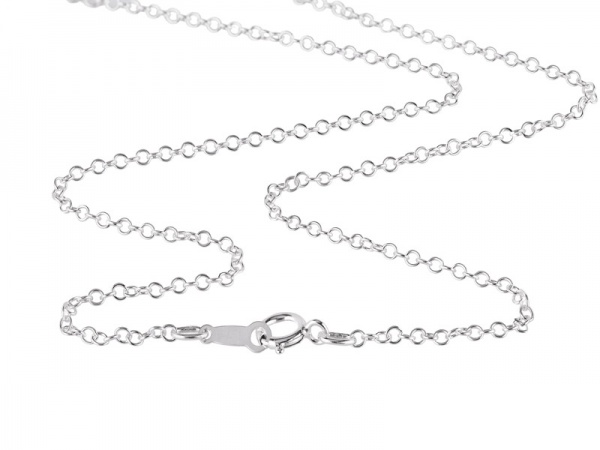 Sterling Silver Cable Chain (2.2mm) Necklace with Spring Clasp ~ 20''
