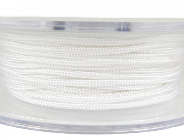 Griffin Braided Nylon Cord ~ 1.5mm ~ White ~ 10 metres