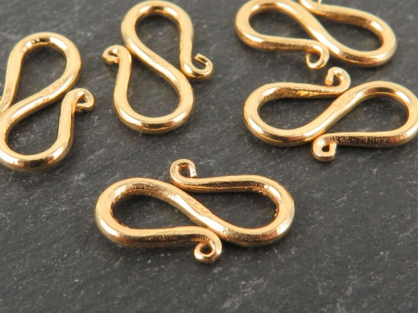 Gold Vermeil S-Hook Clasp 15mm