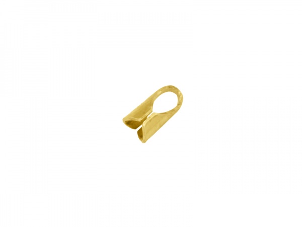 Gold Plated Vermeil Silver Round End Cap 2mm