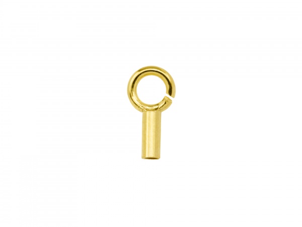 Gold Plated Vermeil Silver End Cap 1.1mm