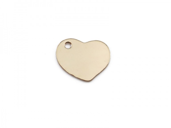 Gold Filled Heart Tag 7mm