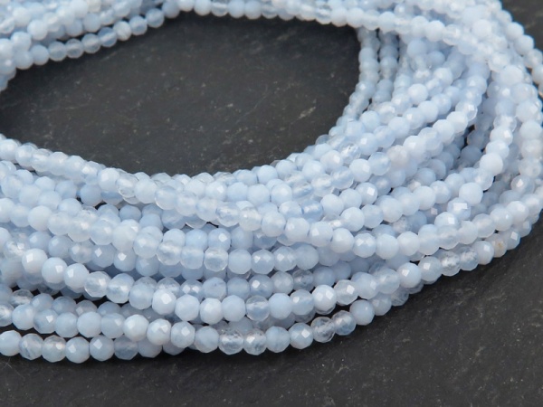 AA Chalcedony Faceted Rondelle Beads 2mm ~ 13'' Strand