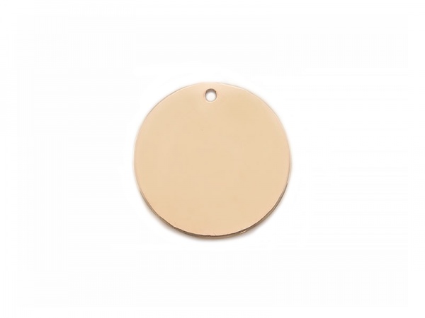 Gold Filled Round Tag 13mm ~ Optional Engraving