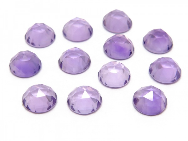 Brazilian Amethyst Rose Cut Round Cabochon ~ Various Sizes