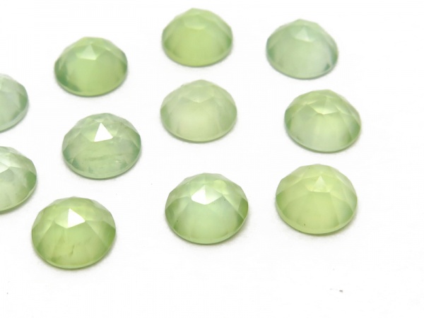 Prehnite Rose Cut Round Cabochon ~ Various Sizes