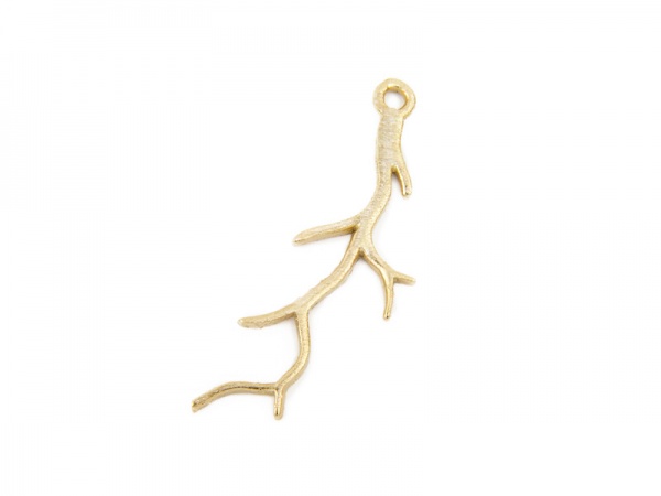 Gold Vermeil Coral Branch Pendant 28mm