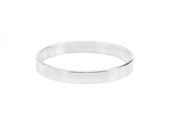 Sterling Silver Flat Ring ~ Size H