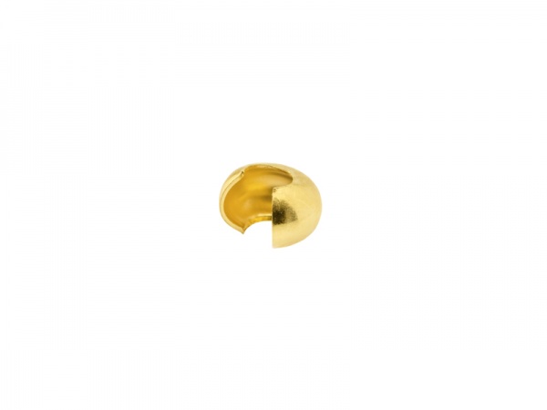 Gold Plated Vermeil Silver Crimp Cover 4mm