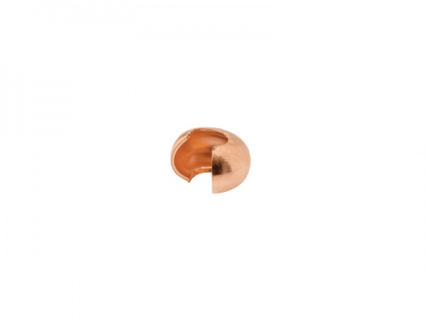 Rose Gold Plated Vermeil Silver Crimp Cover 4mm