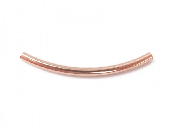 Rose Gold Filled Curved Tube 30mm x 2mm