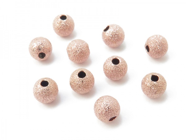 Rose Gold Filled Stardust Round Bead 5mm