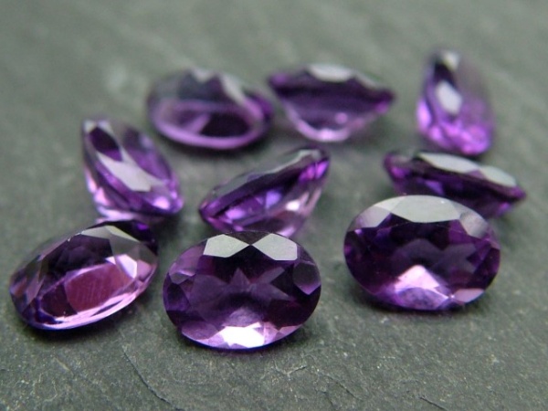 African Amethyst Faceted Oval ~ Various Sizes